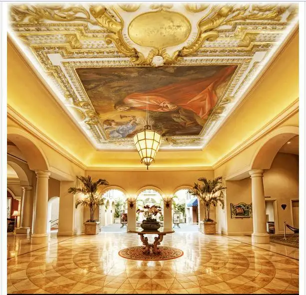 

3d murals wallpaper custom Integration ceiling painting murals three-dimensional painting decoration effect wallpaper