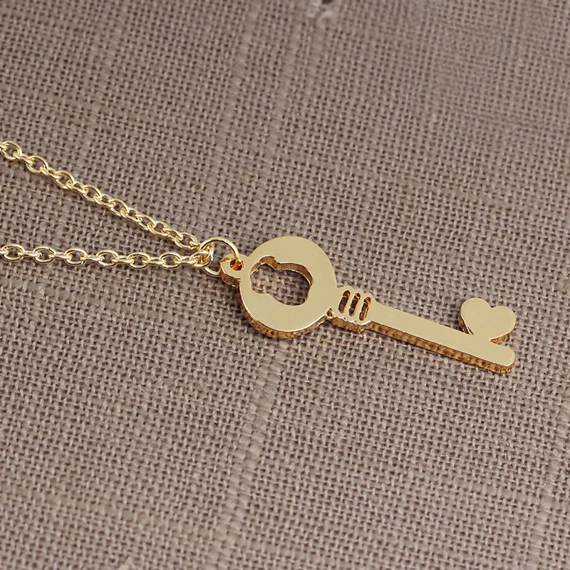 10 love heart lock unique symbol key necklace unlocking tool animal Hollow bear jewelry | Украшения и аксессуары