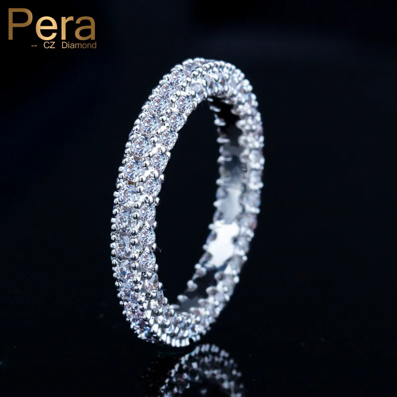 Pera, новинка, корейский стиль, элегантный стиль, серебряный цвет, ювелирное изделие, большой круглый кубический цирконий, набор, для женщин, на каждый день, для выпускного вечера, вечерние, кольца для подарка, R077