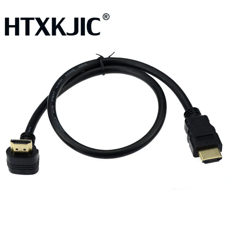 50 см HDMI кабель папа к Мужской адаптер 4K конвертер удлинитель 270 90 градусов правый