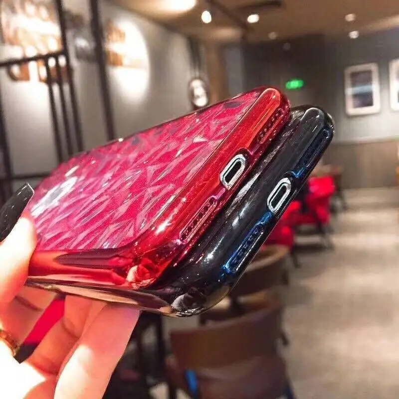 Блестящий Мягкий чехол из ТПУ с алмазным рисунком для iPhone 6 6S 7 8 Plus телефона XS MAX XR X