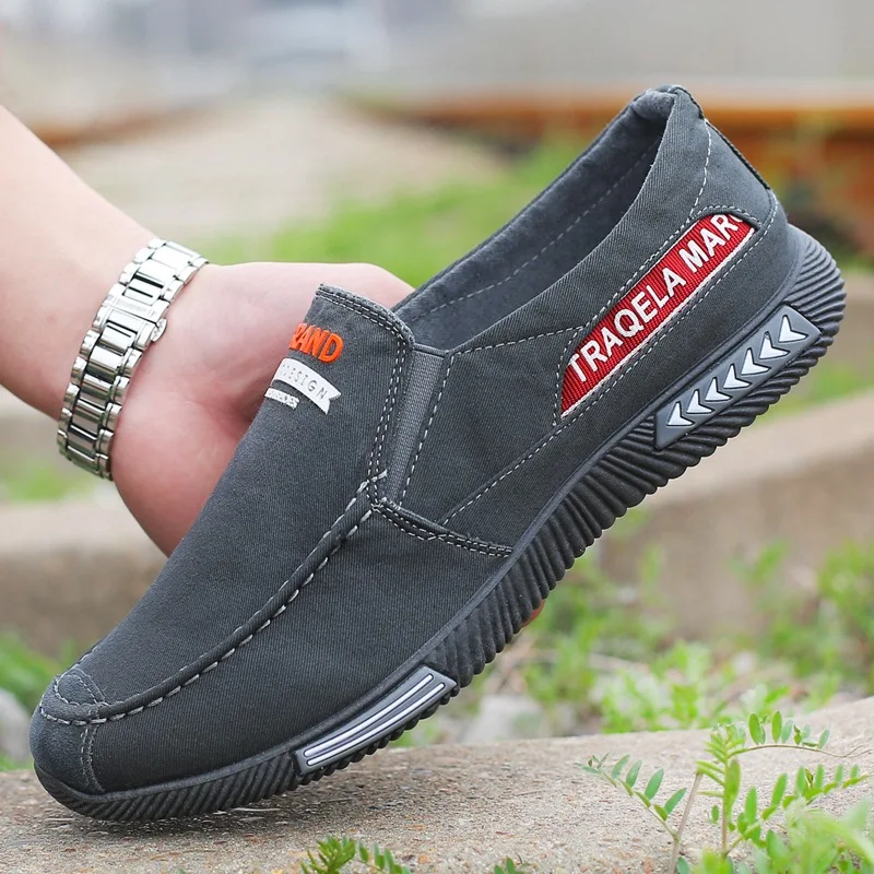 OUDINIAO Canvas Men Shoes Denim Slip On Casual 2018 Plimsolls Breathable Male Footwear Spring Sneakers Loafers | Обувь