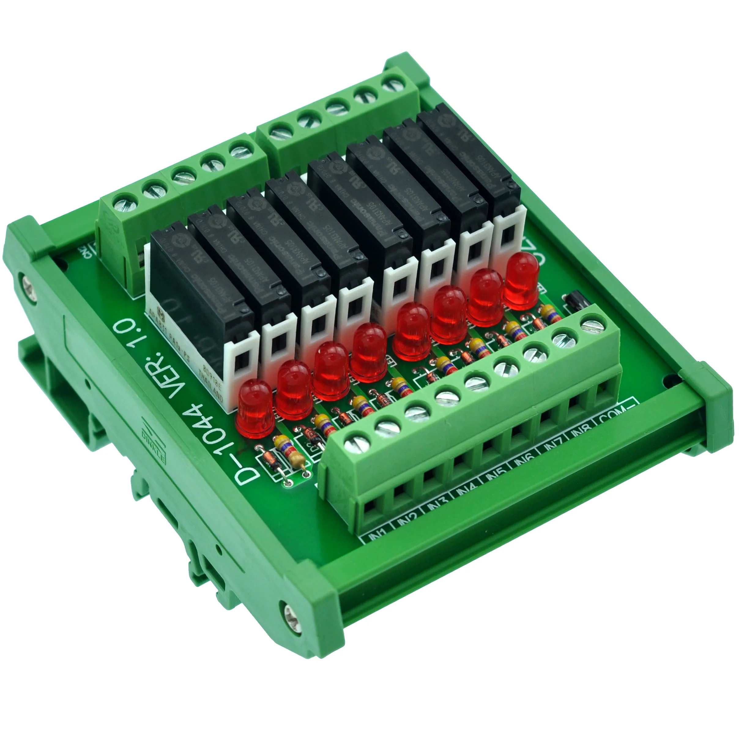 Тонкий DIN рейка крепление DC5V источника/PNP 8 SPST-NO 5A Мощность триггерный релейный