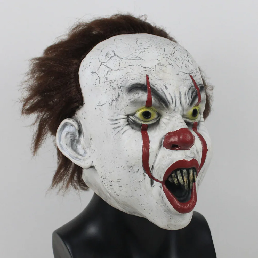 Джокер Pennywise маска Косплэй латекс шлем Стивена Кинга это страшное Ужас маски