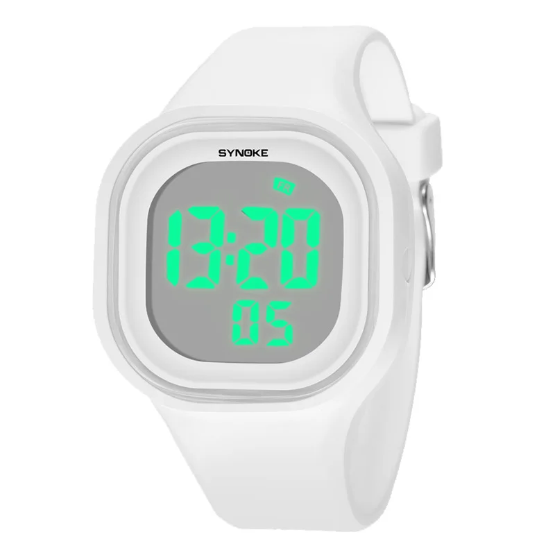 

KDM White Sport Watch LED Digital 30M Waterproof Casual Quartz Wristwatch Luminous Chronograph Date Reloj Hombre Watch Man 1008