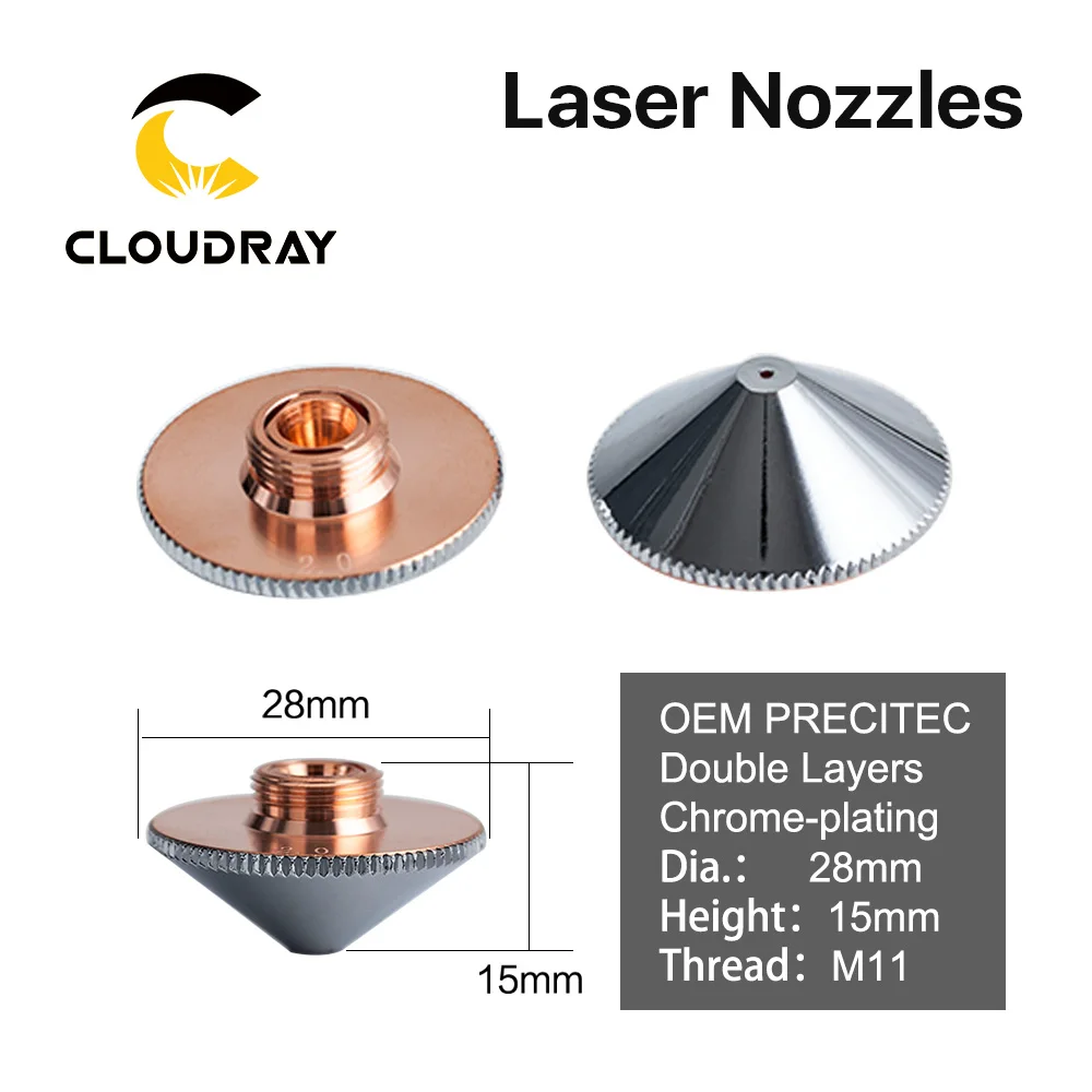 Cloudray Precitec H11 H15 Лазерная насадка двухслойная Dia.28 P0591 571 00001 для WSX волоконная