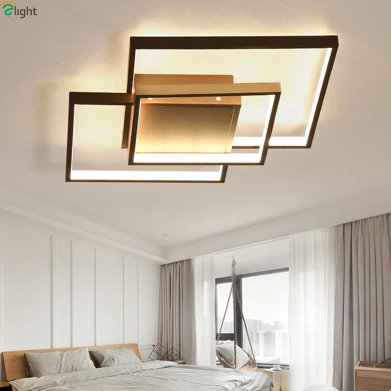 

Postmodern Square Aluminum Led Ceiling Lights Soft Acrylic Mask Living Room Led Ceiling Lamp Bedroom Led Ceiling Light Fixtures