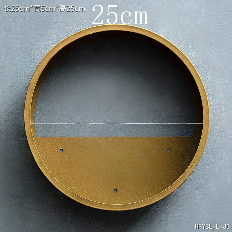 D25cm Креативная металлическая настенная ваза, подвесная однотонная цветная короткая Цветочная подставка для растений, вазы, бонсай, цветочная корзина, элемент декора, украшение для рукоделия - Цвет: D25cm