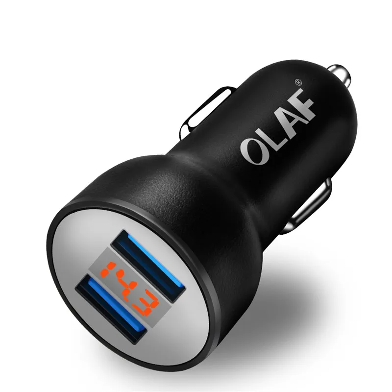 Олаф 3.1A двойное USB Автомобильное зарядное устройство универсальное быстрое мини USB ЗУ для мобильного телефона автомобильное зарядное устройство для Xiaomi iPhone samsung iPad LG и т. Д