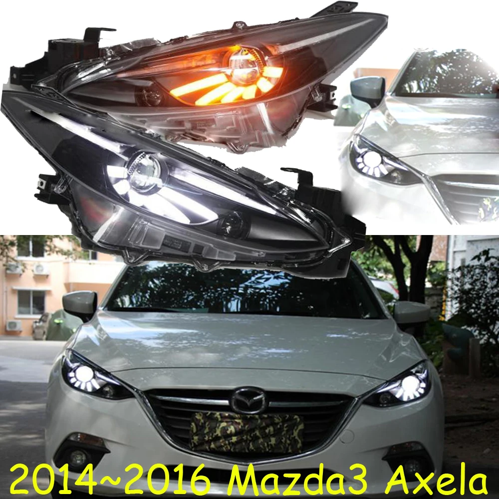 Автомобильный Стайлинг, Головной фонарь для Mazda 3, фара,, лет, Мазда 3, axela, фары, Биксеноновая фара, светодиодный DRL, Автомобильные фары