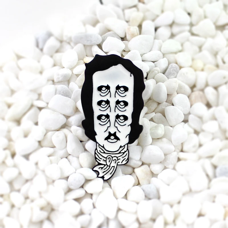 Edgar Allan Poe шарф эмалированная булавка для лацкана кожаный ковбойский декоративный