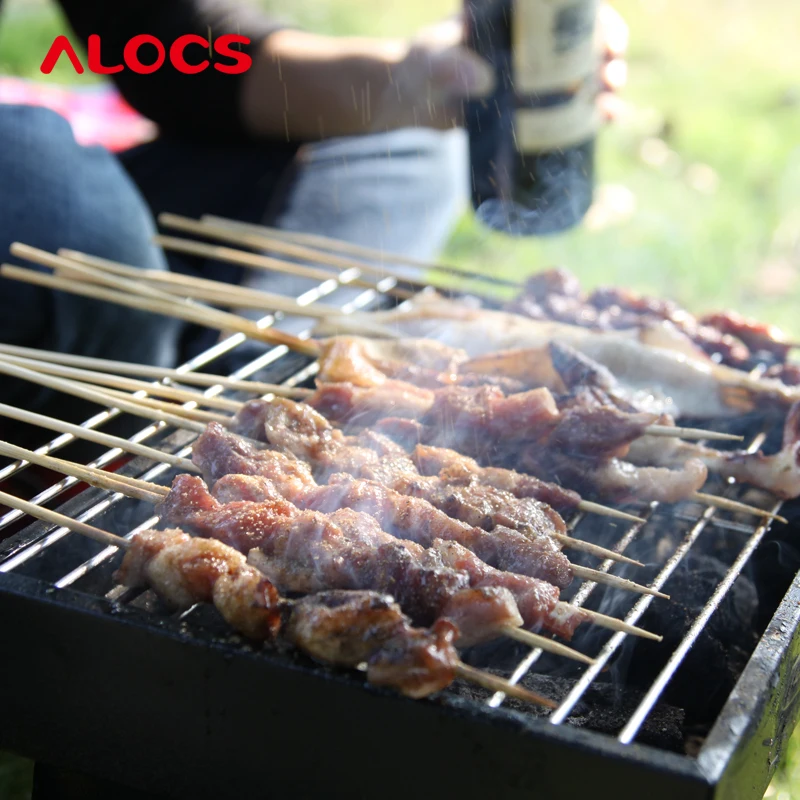 Уличная холоднокатаная плита Alocs печь для горения кемпинга барбекю гриль