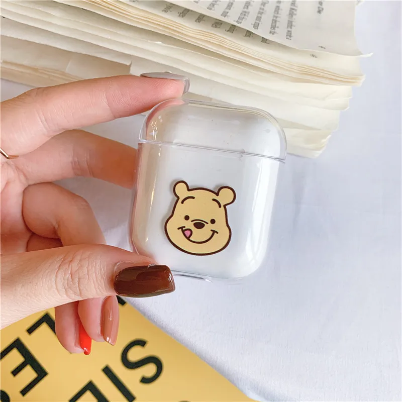 Прозрачный чехол с рисунком Микки и Минни для airpods Bluetooth беспроводная гарнитура