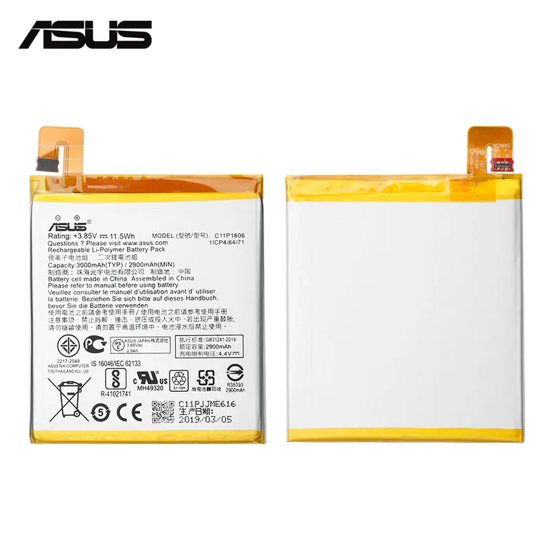 ASUS сменный аккумулятор для телефона C11P1606 3000 мАч для Asus ZenFone 3 Laser ZC551FL Z01BDA/BDC 5," Бесплатные инструменты