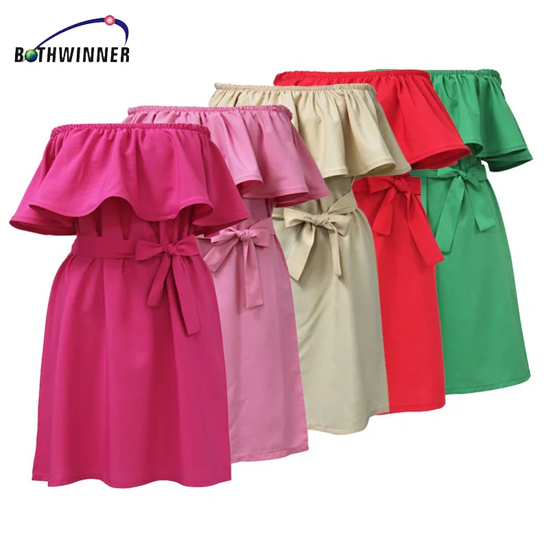 Женское платье без рукавов с открытыми плечами летнее элегантное однотонное