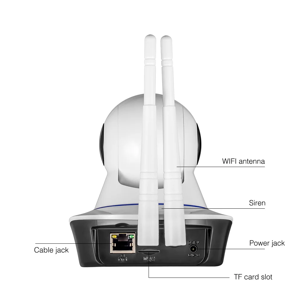 KERUI 720P Wifi Беспроводная ip-камера, сигнализация, система домашней безопасности с PIR датчиком движения, управление через приложение, ночной инфракрасный светильник