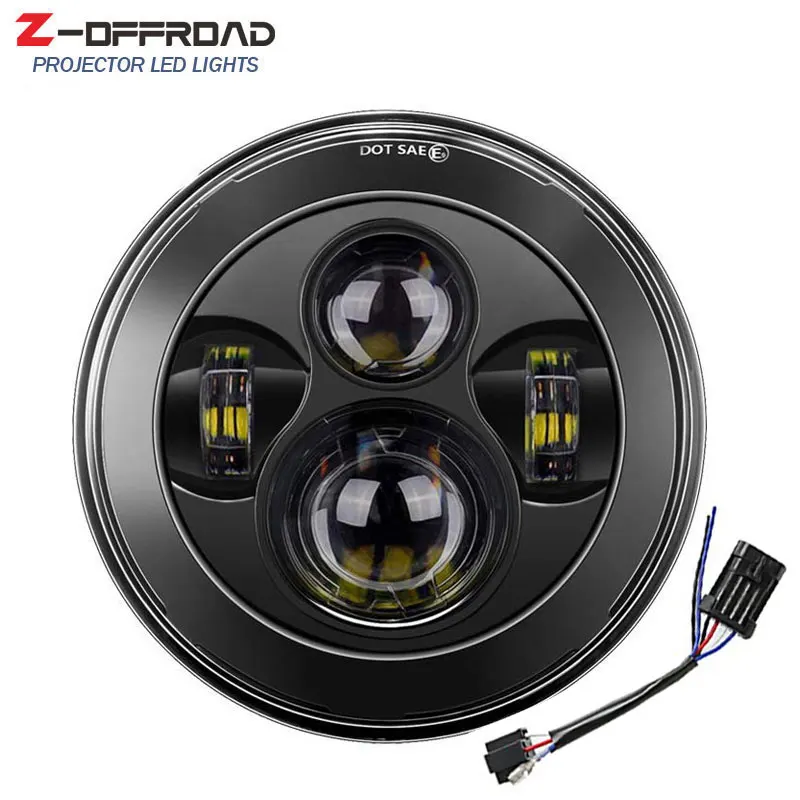 Мотоциклетные круглые 7 &quotсветодиодные фары для проектора мотоцикла Heritage Softail