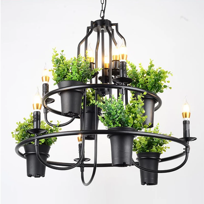 Comprare Musica Da Pranzo Bar Retro Nero Lampadario Ristorante Per Il Tempo Libero Camera Creativo Pianta Lampadari Americano Giardino Verde Appendere Le Luci