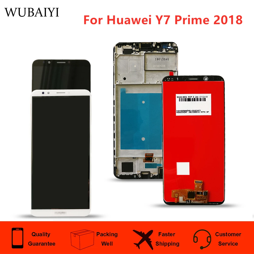 С рамкой для Huawei Y7 Prime 2018 ЖК-дисплей Дисплей Сенсорный экран Digitizer Pro LND L22 LX2 L21 LX3 L23