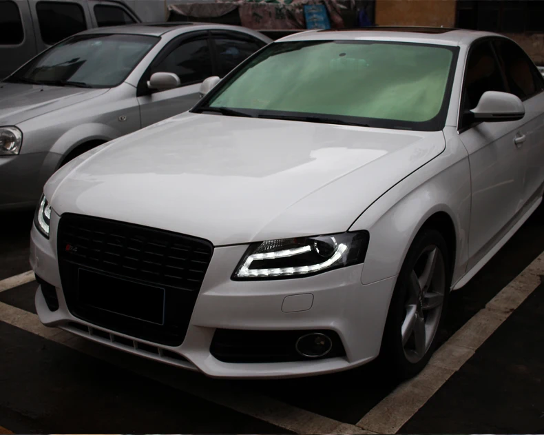 AKD автомобильный Стайлинг для фар A4 2009-2012 A4L B8 седан фара DRL HID фара ангел глаз биксеноновые фары аксессуары