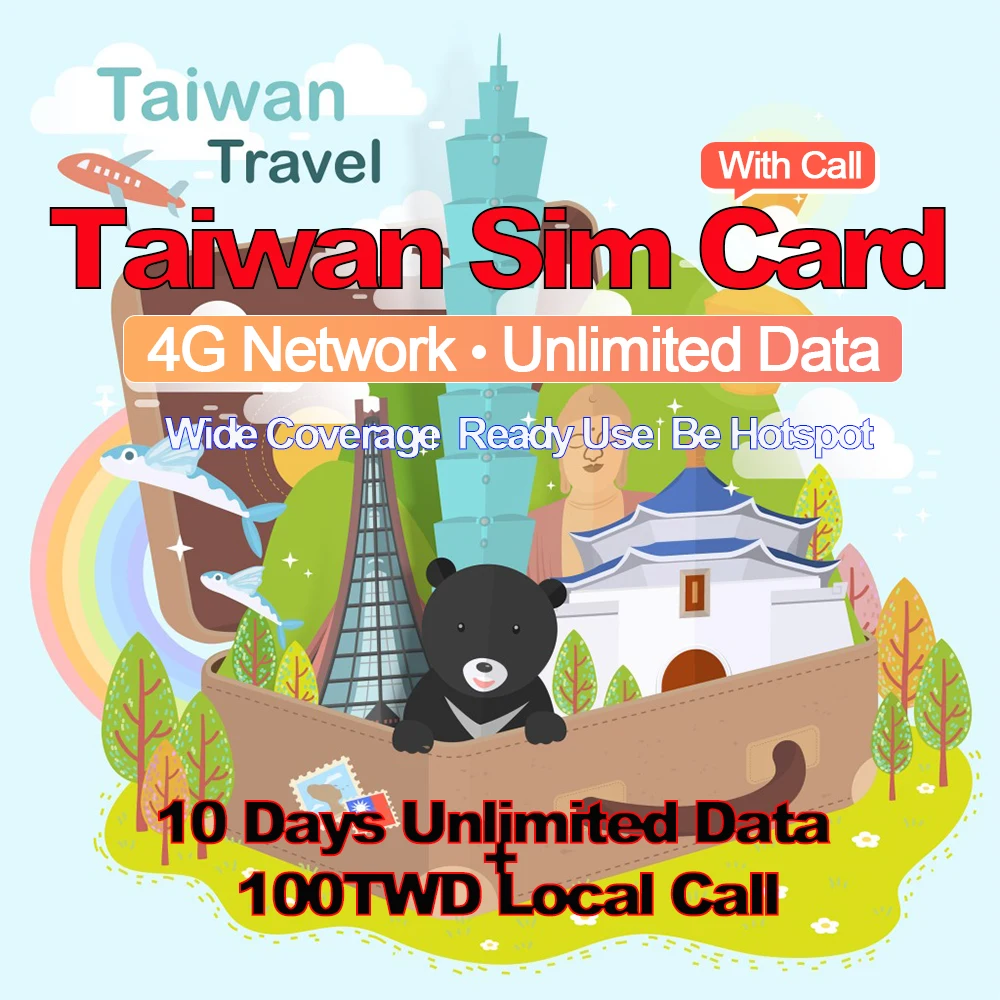 Mewfi Far EasTone Тайвань путешествия Sim карты 10 дней неограниченное - Цена: 2 260,65 руб.
