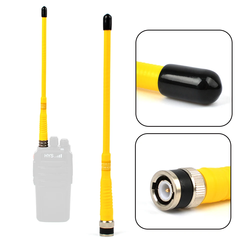 HYS FP 210 BNC рация антенна двухдиапазонный VHF/UHF 144/430 мГц гибкие Ручной двухстороннее
