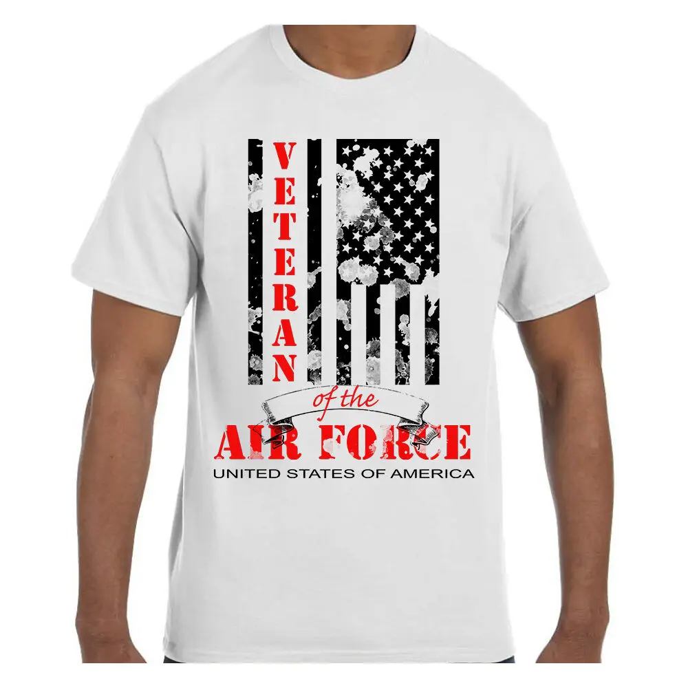 Ветеран 4th of July Partriotic футболка ВВС с американским флагом|Мужские футболки| |
