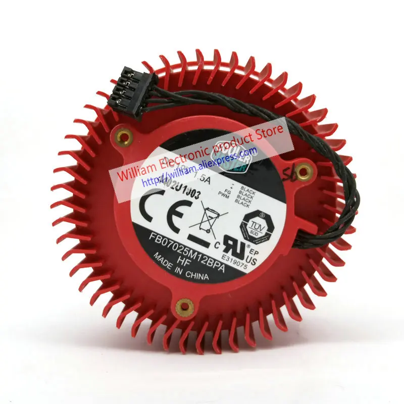 Оригинальный FB07025M12BPA DC12V 1.5A для охлаждения, Общественная версия вентилятора видеокарты