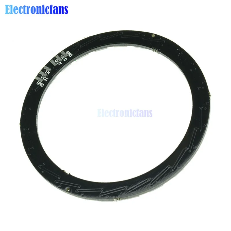 WS2812B модуль полосы 24 бит X WS2812 5050 RGB светодиодная кольцесветильник лампа с