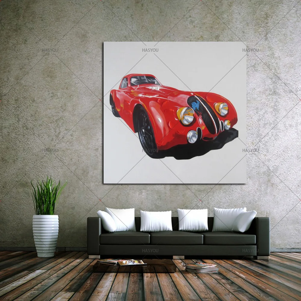 HASYOU современная абстрактная Автомобильная картина маслом Настенный декор