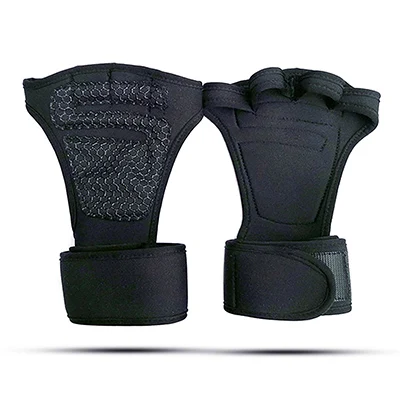 Black Crosfit перчатки Дышащие анти-скользящие перчатки для женщин и мужчин Бодибилдинг Тяжелая атлетика сцепление акциза тренажерный зал руки перчатки шеи сила - Цвет: Black