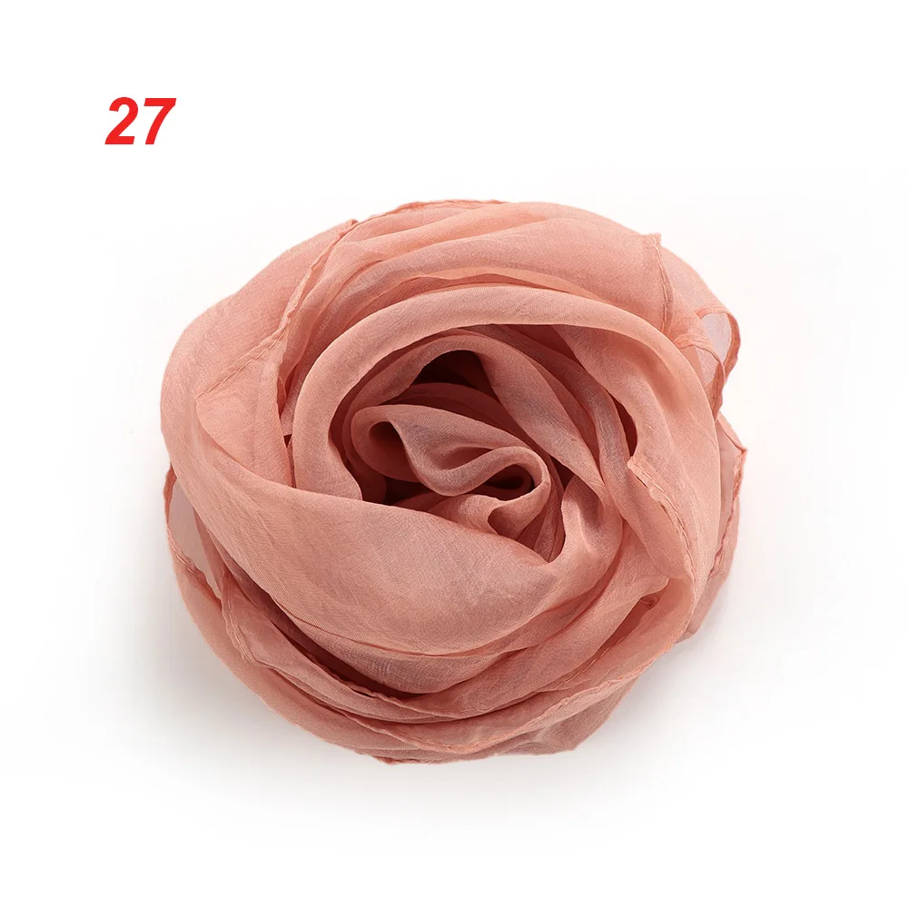 27 dark pink Модный женский квадратный шарф, элегантный цветочный весенний летний головной убор, повязка для волос, шейный платок, Мягкий Шифоновый Шелковый квадратный шарф - Цвет: 27 dark pink