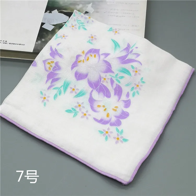 1pcs 1 шт.-5 шт. платок в цветочки леди цветочный женский платок Салфетка полотенца 35 см Новинка свадьба стол hanky RF2 - Цвет: 1pcs