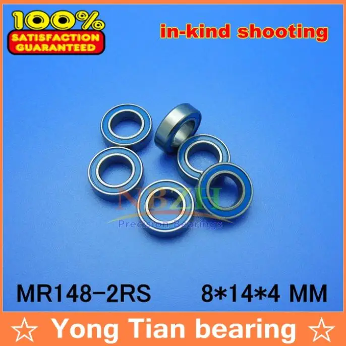 NBZH синий резиновое уплотнение шарикоподшипник MR148 2RS 8*14*4 мм ABEC 5 Z2 50 шт./лот|bearing