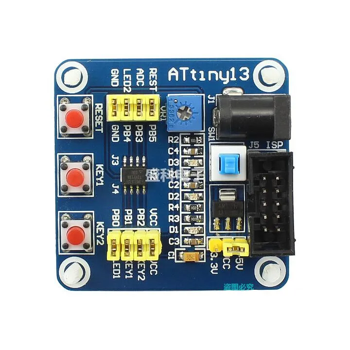Плата разработки ATtiny13/обучающая плата tiny13/макетная AVR/минимальная системная |