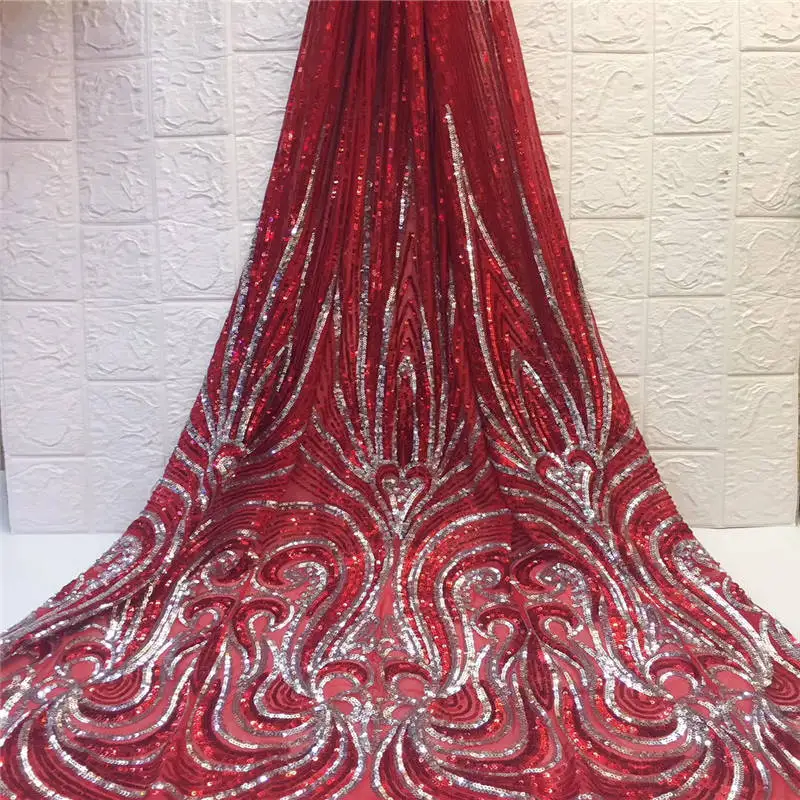 Sequins Lace Fabric 2019 High Quality African Tassel Wholesale French Net For Women Dress 524 | Дом и сад