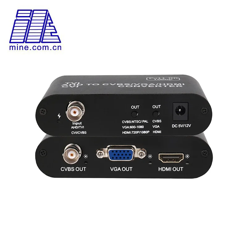 Аналоговый AHD/CVI/TVI к HDMI/VGA/CVBS hd sd видео конвертер