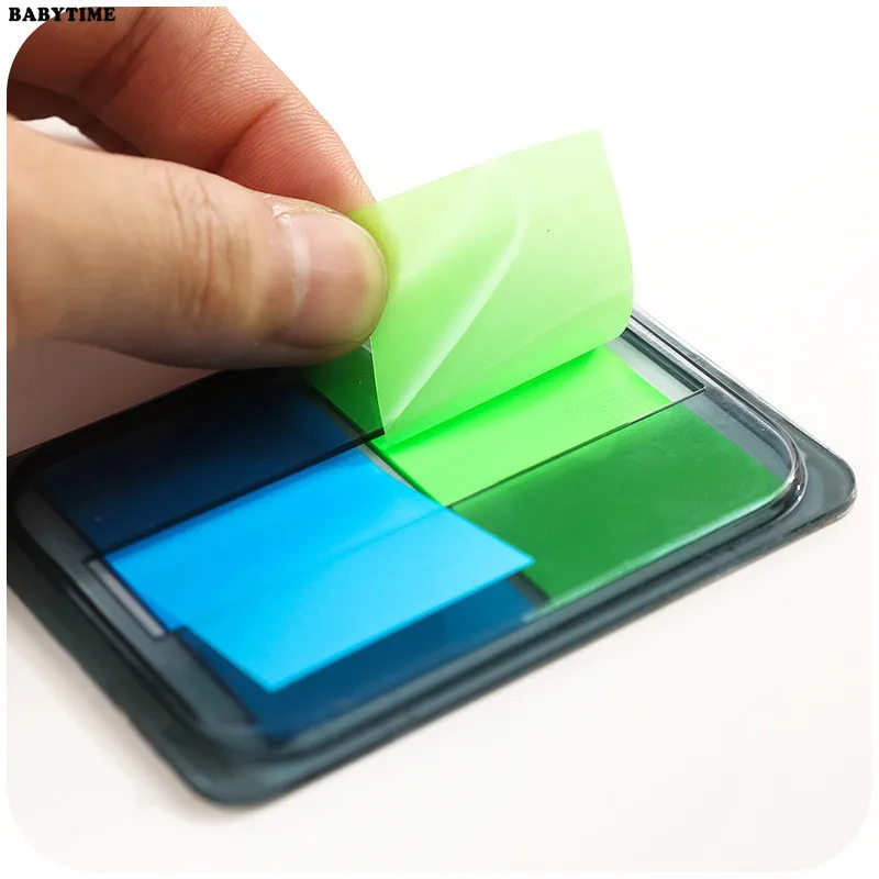 1PCS Self Adhesive Memo Pad Sticky Cute Candy Color Notes Post It Bookmark Point Marker Sticker Paper Escolar | Канцтовары для