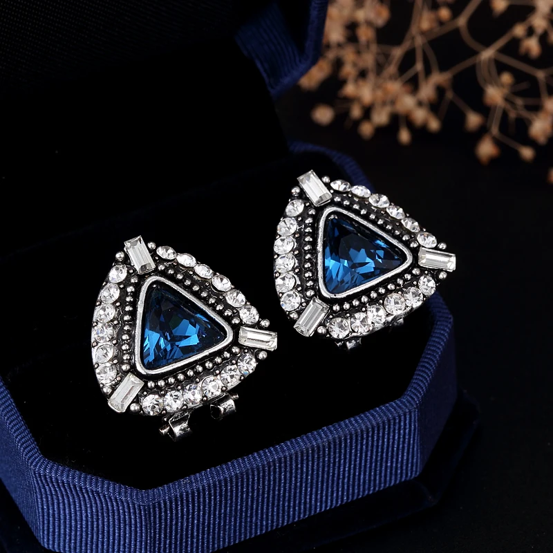 2017 Треугольник Стад Серьги Новые Моды Для Женщин Свадебные Чешские