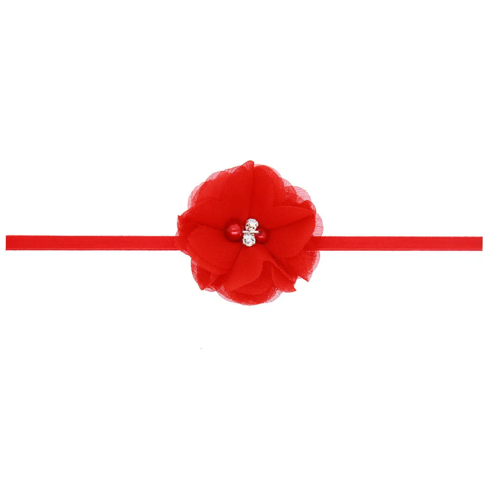 1 Piece MAYA STEPAN Rhinestone Flower Children Hair Head Band Accessories Baby Newborn Girl Rope Headband Headwear Headwrap | Детская