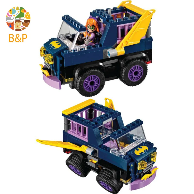 41237 354 шт. DC Super Hero для девочек Batgirl Secret Bunker Wonder Woman строительные блоки кирпичные