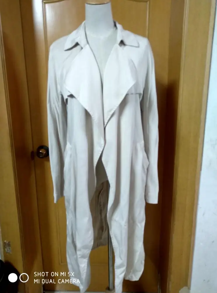 2018 новый весенне-осенний модный Женский Повседневный Тренч с открытой строчкой