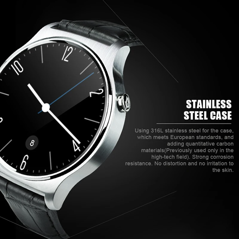 Новые GW01 Bluetooth Smart часы ips круглый Экран жизни Водонепроницаемый спортивные smartWatch