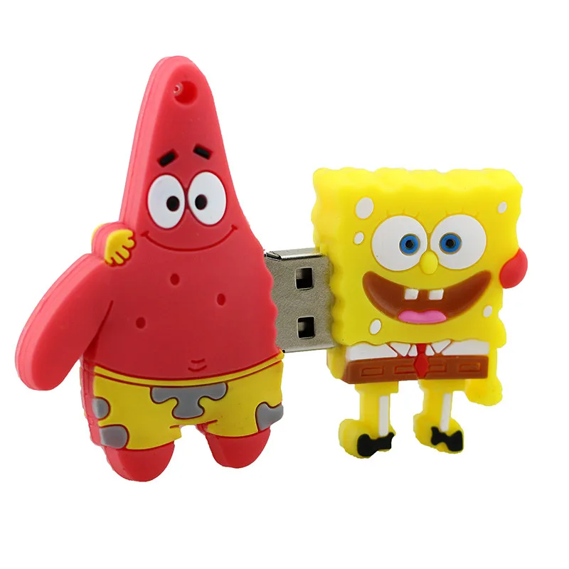 Флешка 4 ГБ 8 16 32 64 Гб USB флеш накопитель bonito Bob Esponja Patrick juntos U disco encantador creativo de dibujos an|USB флэш-накопители| |