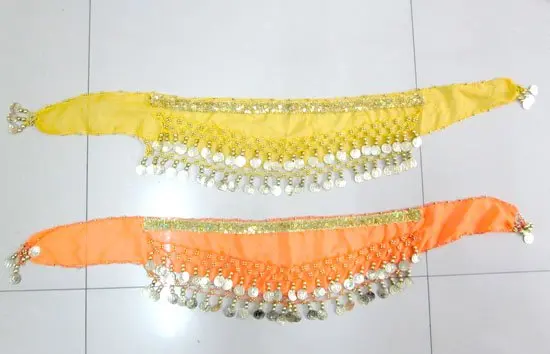 Детский набедренный платок для танца живота с монетницей и поясом 250 шт./лот