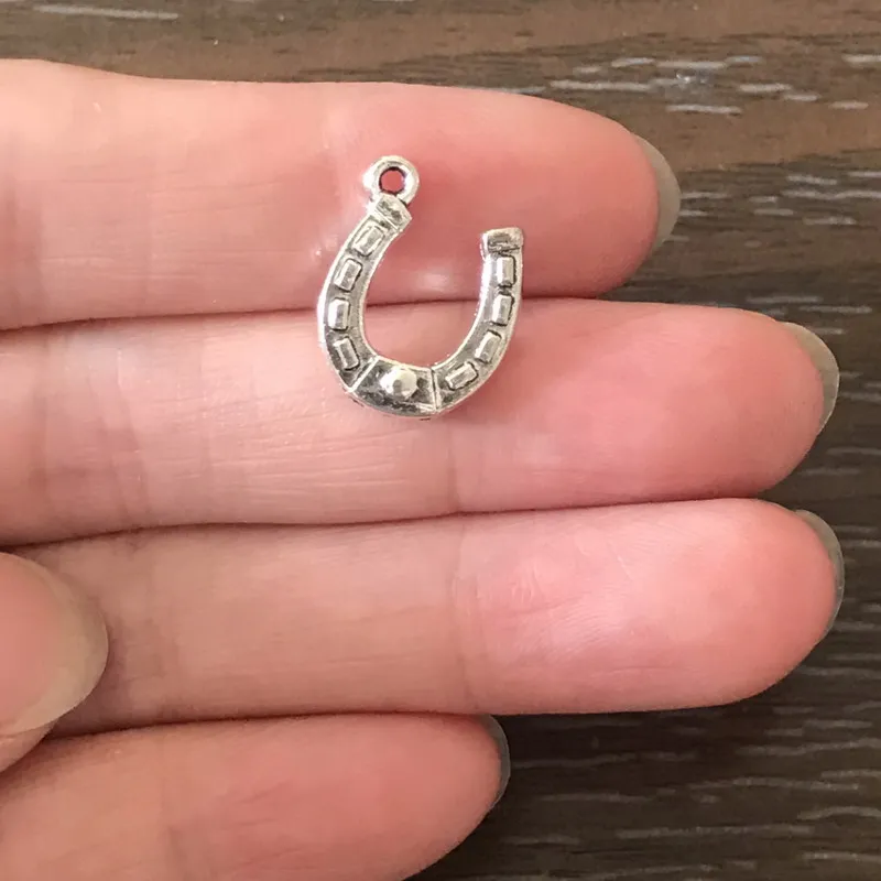 

20PCS DIY Jewelry Making Horse Shoe Charms Zinc Alloy Pendant Charm for Bracelets Necklaces Earrings Zipper Pulls Bookmark
