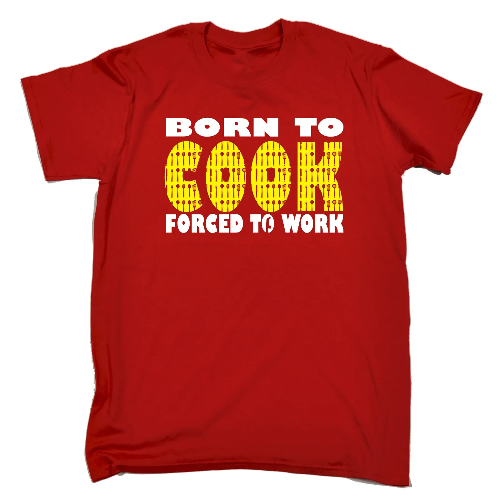 Born To Кук футболка с надписью &quotForced Work&quot шеф повар одежда для мамы папы дочери или