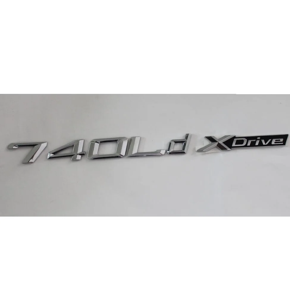 Хромированная Блестящая серебряная ABS цифра буквы слово значок багажника