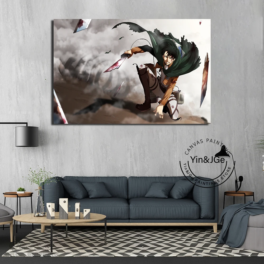 1 шт. Levi Ackerman Attack on Titan аниме постер рисование искусство холст картины настенное
