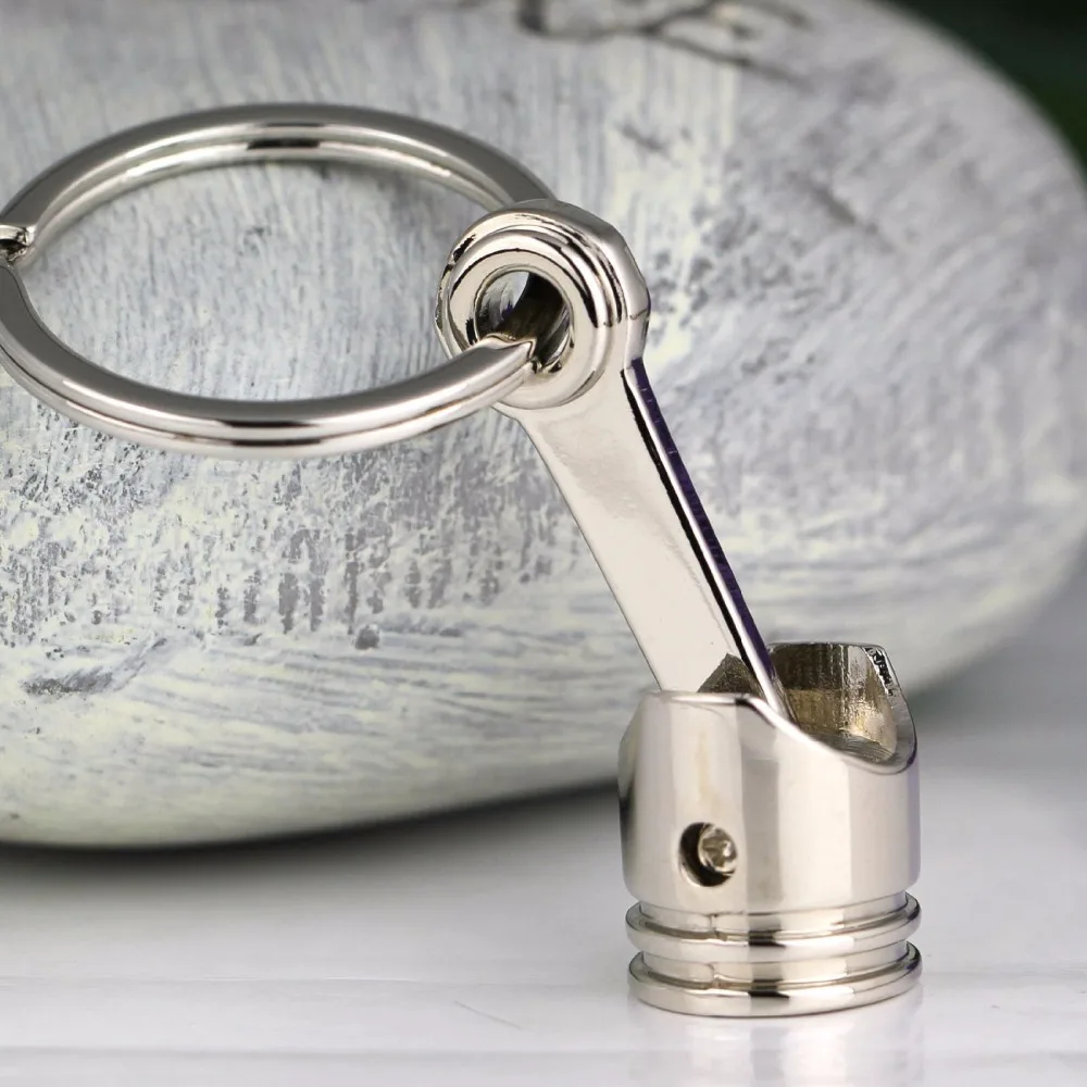 Автомобиль Стайлинг Поршневой Двигатель Брелок Полированный Хром Творческий